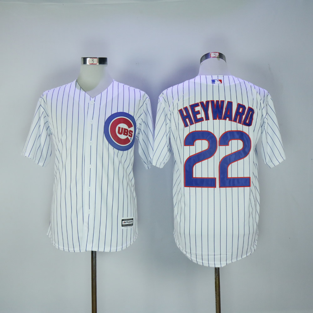 Men Chicago Cubs #22 Heyward White Game MLB Jerseys